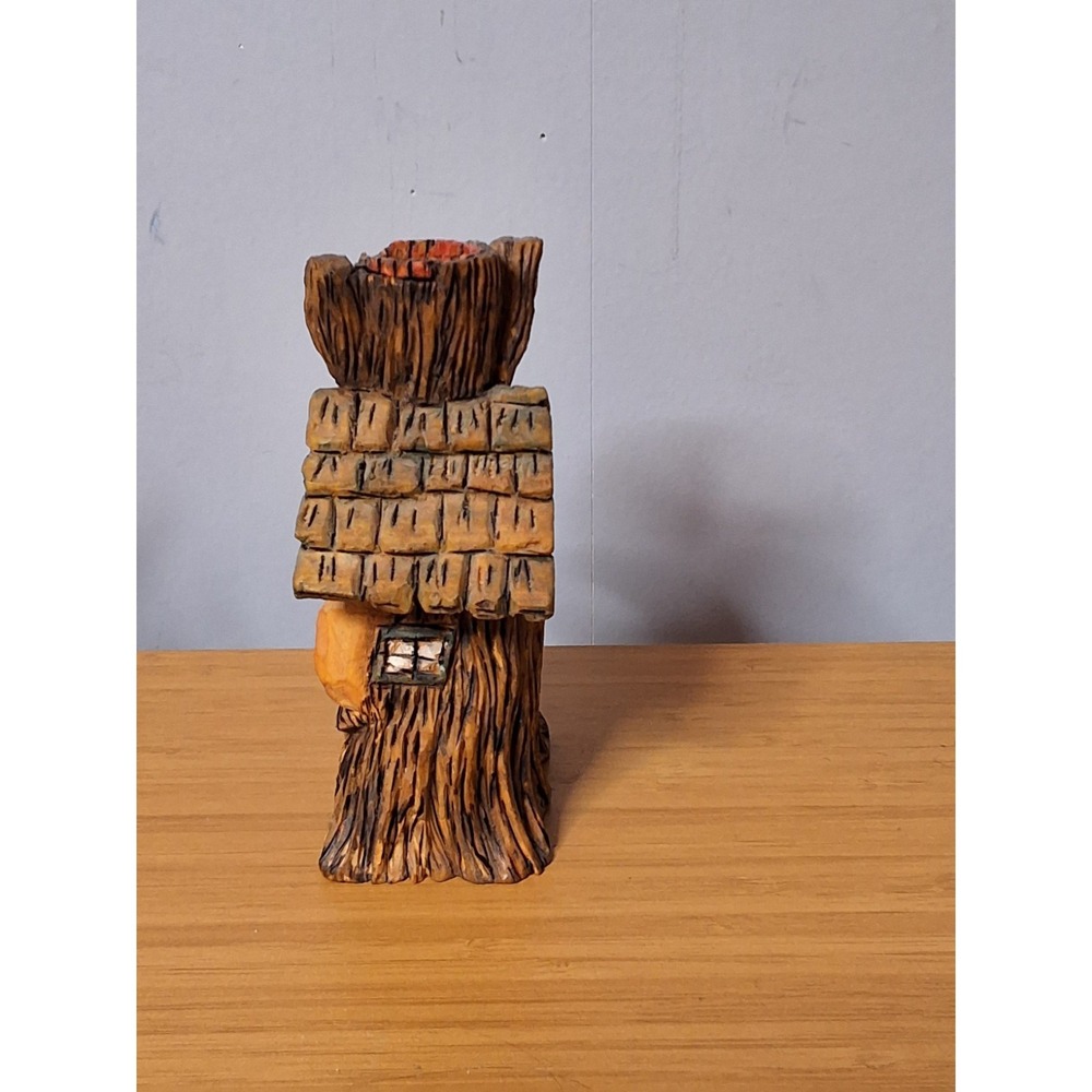 Handcrafted Set Of Wooden Sculptures. Very Detailed Whimsical Set. Lot Of 4 - Picture 6 of 16